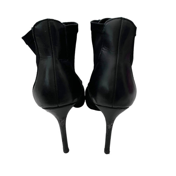 Charles by Charles David Ankle Boot Front Zip Mixed Media Leather Black Size 8.5 - Picture 3 of 8